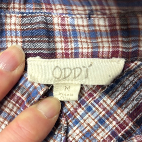 Oddy Boho Plaid Button Down Shirt - Picture 2 of 7